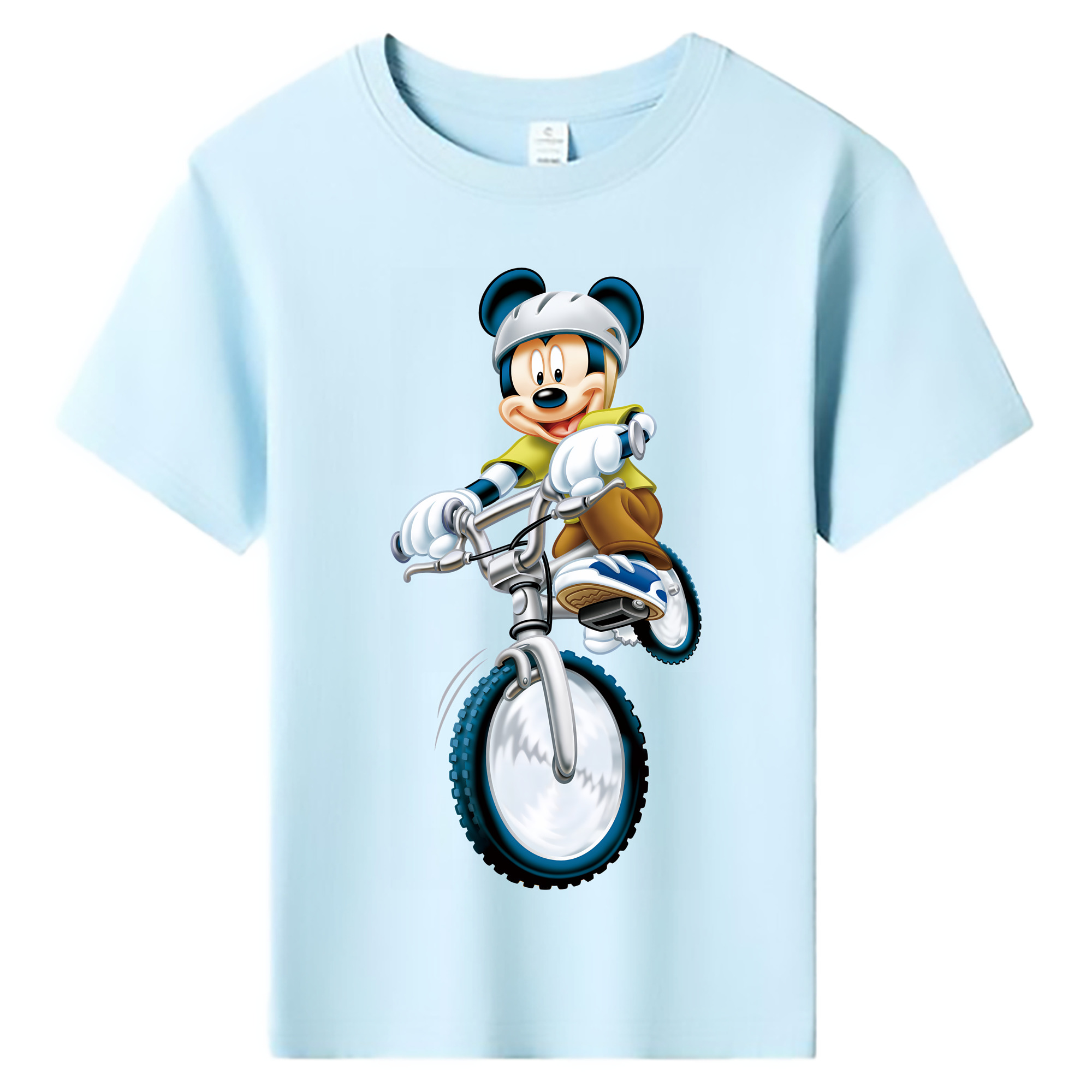 （画像用） ミッキーマウス Mickey Mouse 綿100％キッズTシャツ（フロントプリント）